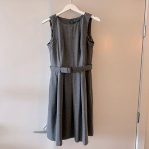 Gray fit and flare dress